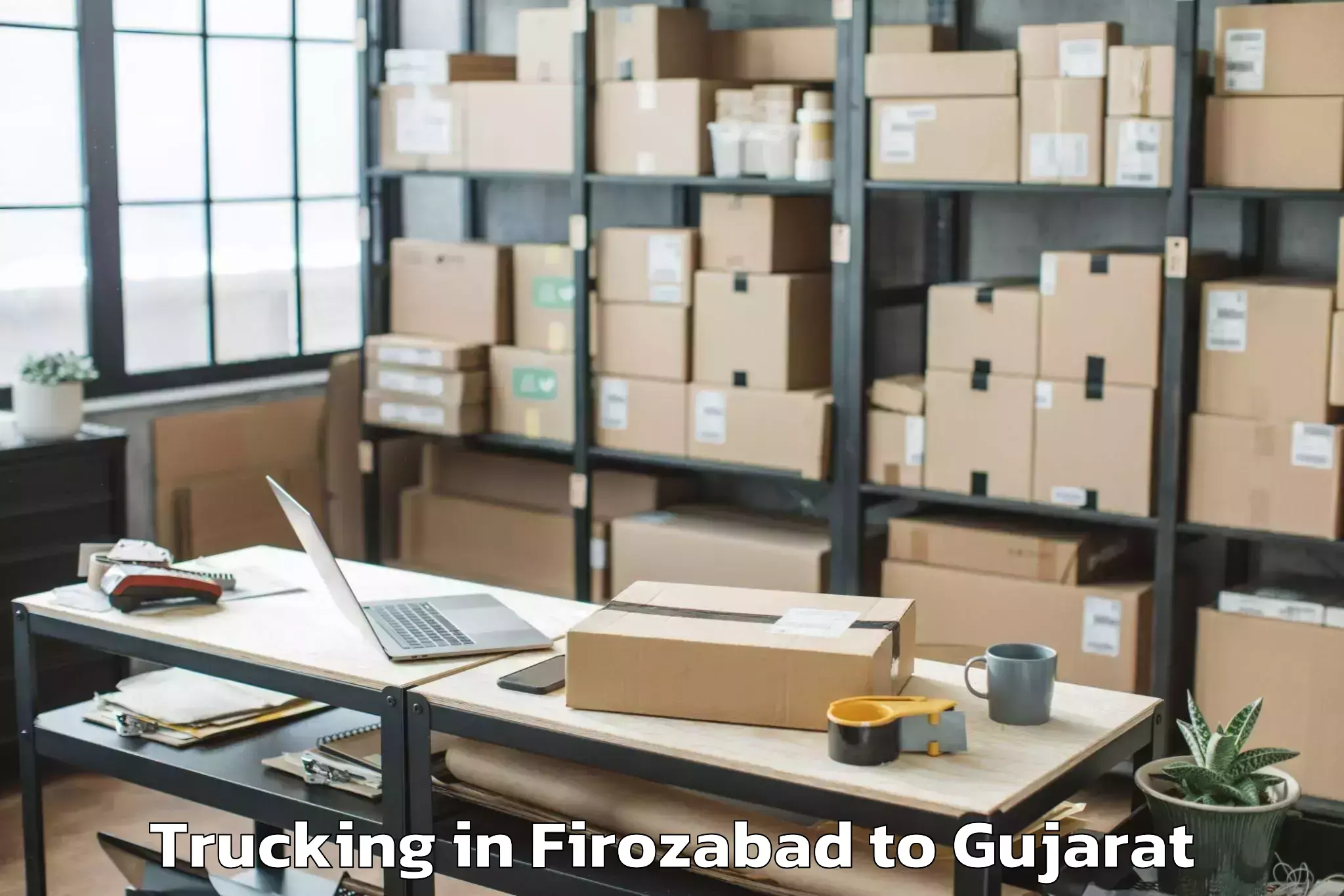 Top Firozabad to Nit Surat Trucking Available